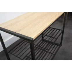 3 Tier Shoe Rack Black Metal With Natural Wood - Brightroom™ 19 3 Tier Shoe Rack Black Metal With Natural Wood - Brightroom™ -Brightroom Sales GUEST 013d69be 4814 4e67 a4fd 7c871da78098