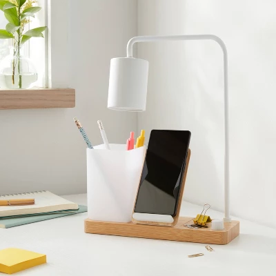 Desk Lamp With Wireless Charging And Storage Compartment (Includes LED Light Bulb) - Brightroom™ 1 Desk Lamp With Wireless Charging And Storage Compartment (Includes LED Light Bulb) - Brightroom™