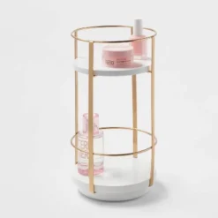 10" X 5.7" Round Metal Countertop Turntable Brass - Brightroom™ -Brightroom Sales GUEST 0f7b8890 6df4 4606 9fa9 246d6098805b