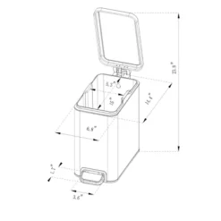 10L Stainless Slim Step Trash Can - Brightroom™ -Brightroom Sales GUEST 10927746 ac0a 4425 b0b7 84003a4c5262