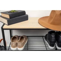 3 Tier Shoe Rack Black Metal With Natural Wood - Brightroom™ 17 3 Tier Shoe Rack Black Metal With Natural Wood - Brightroom™ -Brightroom Sales GUEST 25c02cd7 83d7 43ab b1c5 e81b1f1b8427