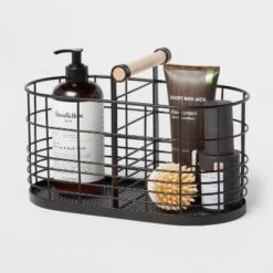 Divided Wire Basket With Wood Handle Black - Brightroom™ 3 Divided Wire Basket With Wood Handle Black - Brightroom™ -Brightroom Sales GUEST 2e18b0e3 b5df 4b55 a24e 4fa3eeacf573