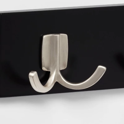 Modern Octopus 5 Rail Nickel Hooks Black - Brightroom™ 2 Modern Octopus 5 Rail Nickel Hooks Black - Brightroom™ - Image 2