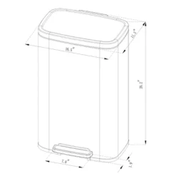 45L Rectangular Step Trash Can - Brightroom™ -Brightroom Sales GUEST 4a2ac669 6c4c 4843 a3d3 992611e508bc