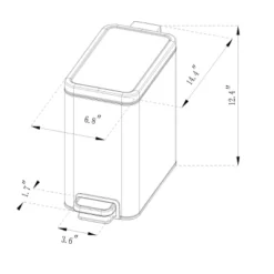 10L Stainless Slim Step Trash Can - Brightroom™ -Brightroom Sales GUEST 50896fbc 9035 4700 ae29 76a3b0122bac