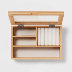 9" X 6" Bamboo Accessory Box With Acrylic Lid - Brightroom™ -Brightroom Sales GUEST 5280eaae 9312 4333 a628 307c5209a1c1