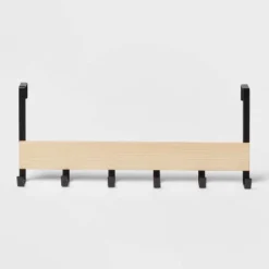 Large Over The Door Hook With Wood 6 Hooks - Brightroom™ 8 Large Over The Door Hook With Wood 6 Hooks - Brightroom™ -Brightroom Sales GUEST 6e3d4c8e 1b64 444c b060 7ff56ecf7122