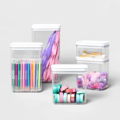 5pc Airtight Canister Set White - Brightroom™ 5 5pc Airtight Canister Set White - Brightroom™ -Brightroom Sales GUEST 75a906c5 1fe8 4010 80cc f98d2478457d