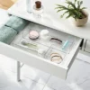 3 Bathroom Plastic Tray Beauty Organizer Set Clear - Brightroom™