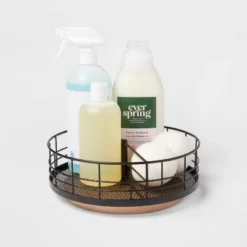 Divided Turntable Black Wire With Natural Wood - Brightroom™ 5 Divided Turntable Black Wire With Natural Wood - Brightroom™ -Brightroom Sales GUEST aa83c3b1 19ba 41dd ba5d e1b86512a437