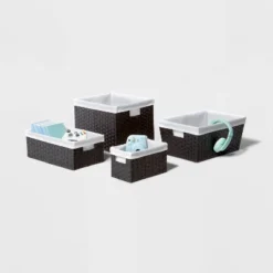 16" X 9" X 6" Lined Woven Media Bin Black - Brightroom™ -Brightroom Sales GUEST ac4ff65f f7b2 48fa aa42 7459f63d7c52