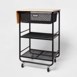 Metal Storage Cart With Mesh Drawer And Wood Top - Brightroom™ 7 Metal Storage Cart With Mesh Drawer And Wood Top - Brightroom™ -Brightroom Sales GUEST b9ec02d7 e818 4bdb 9f48 5453473bab39