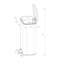 45L Rectangular Step Trash Can - Brightroom™ -Brightroom Sales GUEST bc44a777 3ad8 456c b42b 05cf0b17d67c