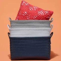 Large Woven Rectangular Storage Basket Gray/White - Brightroom™ -Brightroom Sales GUEST cd215ef1 5d21 4785 af9a 62ce1c37baa7