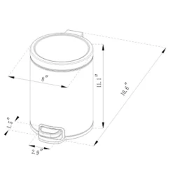 5L Round Step Trash Can - Brightroom™ 12 5L Round Step Trash Can - Brightroom™ -Brightroom Sales GUEST d3dcba62 f1b0 452a 92cc 1c11982c1b4f