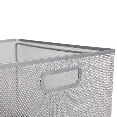 Mesh Crate File Box 10"x14"x 13.25" Silver - Brightroom™ 2 Mesh Crate File Box 10"x14"x 13.25" Silver - Brightroom™ - Image 2