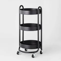 3 Tier Round Metal Utility Cart - Brightroom™ -Brightroom Sales GUEST fa8f7cf8 9234 4e96 85ab cc5db6457cae
